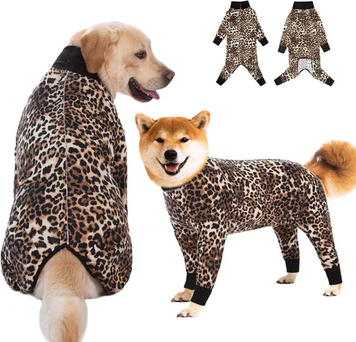 Miniatura 22 de Traje de recuperación para perros grandes y medianos después de la cirugía, mameluco antilameduras suave y transpirable para perros, alternativa al