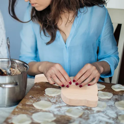 Miniatura 4 de Yardwe Máquina para hacer bolas de masa de madera, rodillo de bola de masa, herramienta de prensado de bolas de masa Roti, prensa de pastelería