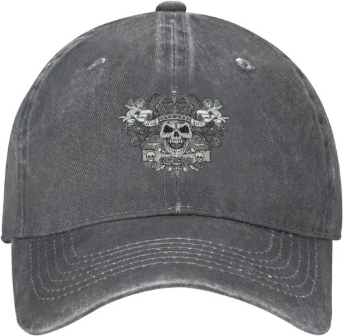 Miniatura 2 de Cowboy Hat Trendy Hats for Man and Women Djustable Four Season Outdoor Baseball Cap of Hell Skull with Angel Deep Heather