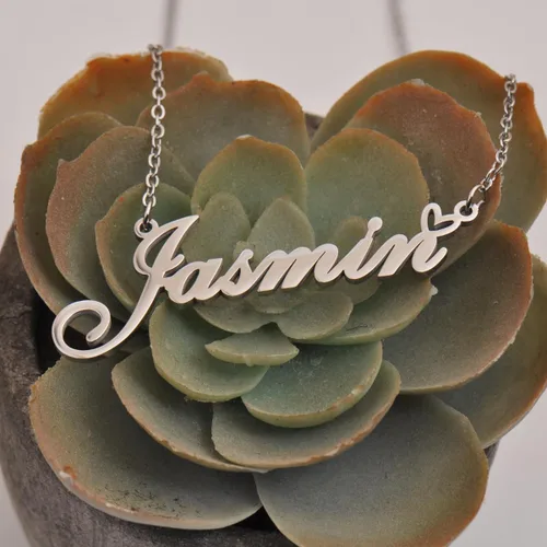 Miniatura 2 de Aoloshow Collar personalizado con nombre de corazón personalizado con cualquier nombre, joyería de acero inoxidable para mujer, regalo de graduación
