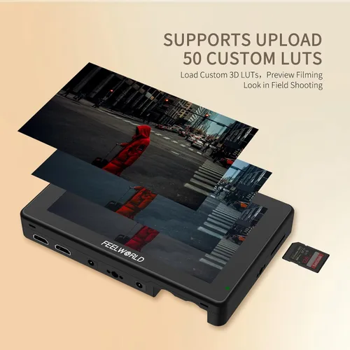 Miniatura 5 de FEELWORLD LUT7 7 Pulgadas 2200nits Campo DSLR Monitor Ultra Brillante Pantalla Táctil 4K HDMI Soporte 3D LUT, Forma de Onda Ayuda Creadores Al Aire