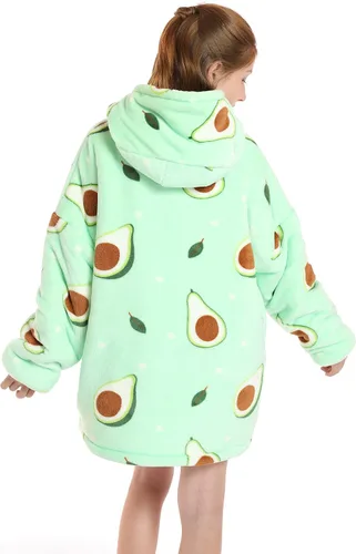 Miniatura 2 de Manta con capucha para niños y niñas, sudadera de gran tamaño con bolsillos Vaca