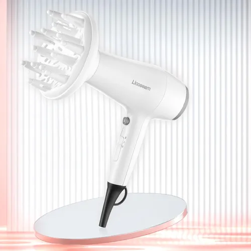 Miniatura 2 de Secador de pelo compacto 1875W con difusor y concentrador, color blanco Tamaño compacto con difusor para realzar rizos u ondas naturales.