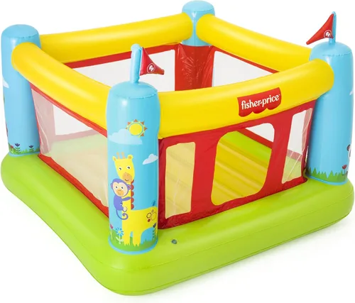 Saltador inflable Fisher-Price Bouncetastic | Casa de rebote para interior y exterior para niños | Ideal para niños de 3 años en adelante