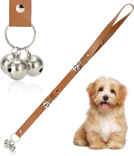 Miniatura 11 de Luckyiren Campanas de Perro Actualizadas para Puerta/Entrenamiento de Orinal/Salir al Aire Libre - Campanas para Cachorros Perros Gatito para Negro