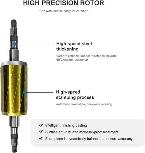 Miniatura 8 de Vibrador de hormigón 30W motor de vibración monofásico AC 110V 3600rpm herramienta vibrante para la tolva de silo que agita la tabla