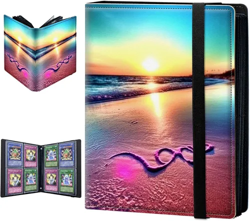 Miniatura 12 de Carpeta para tarjetas intercambiables, 4 bolsillos para tarjetas intercambiables, 160 bolsillos de doble cara, funda para tarjetas