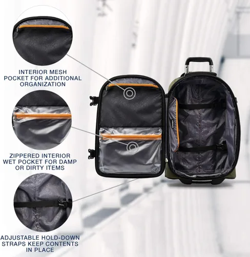 Miniatura 5 de Travelpro Equipaje vertical expandible unisex para adultos, Oliva negro, Bold Softside - Maleta vertical extensible Rollaboard