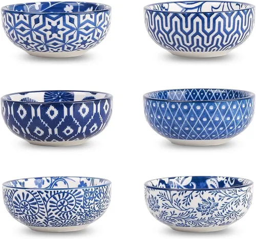 Miniatura 10 de Selamica Juego de cuencos de cerámica para salsa de soja pequeños, tazón de inmersión de 3 pulgadas, plato de salsa de soja de 2.7 oz, tazón mini