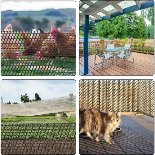 Miniatura 4 de Malla de alambre de plástico ABS mejorado de 15.7 pulgadas x 33 pies, valla de aves de corral, alambre de cercado hexagonal para jardinería, red
