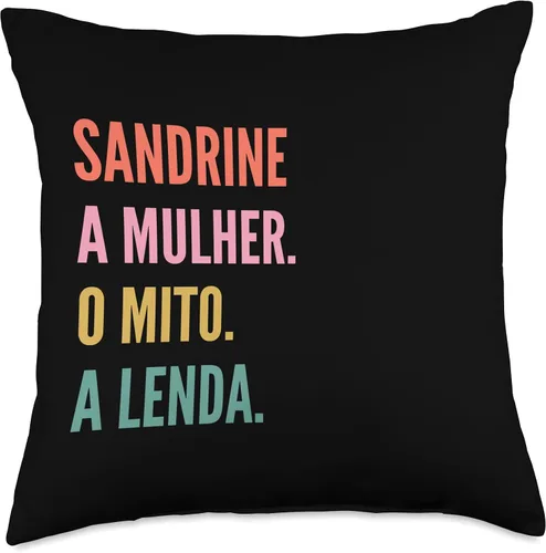 Miniatura 4 de Funny Portuguese First Name Design - Sandrine Throw Pillow