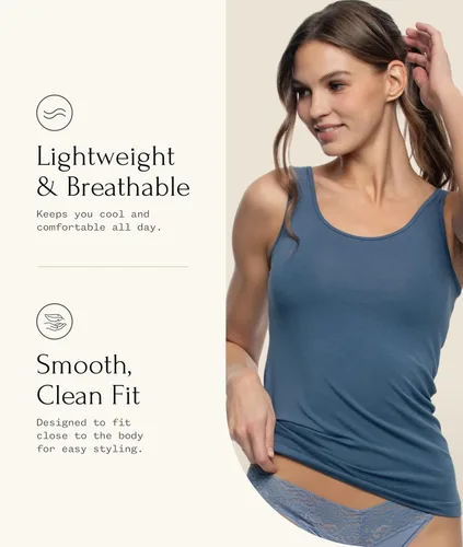 Miniatura 4 de Felina Camiseta sin mangas reversible de algodón para mujer Paquete de 4