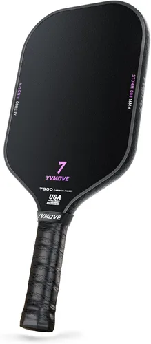 YVmove USAPA Approved T800 Carbon Fiber Pickleball Paddle with 16mm Dynamic Core, Premium Pickle Ball Thermoformed Unibody, Elongated Shape,