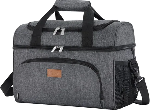 Miniatura 13 de Lifewit - Bolsa térmica aislada, hielera grande impermeable para 32/48 latas, bolsa de hielo portátil ligera de doble capa con lados suaves