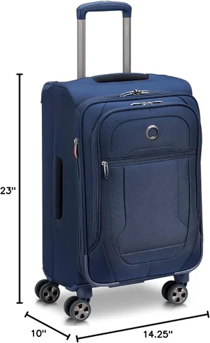 Miniatura 48 de DELSEY PARIS Helium DLX Softside - Maleta expandible con ruedas giratorias, azul marino, a cuadros, mediano de 25 pulgadas