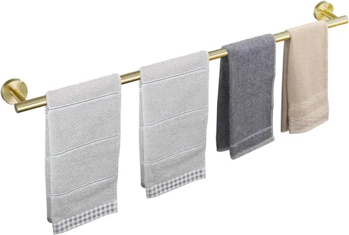 Miniatura 33 de TocTen - Barra de toalla de baño. Soporte de toalla de baño de acero inoxidable grueso SUS304, barra de toalla resistente para cuarto de baño