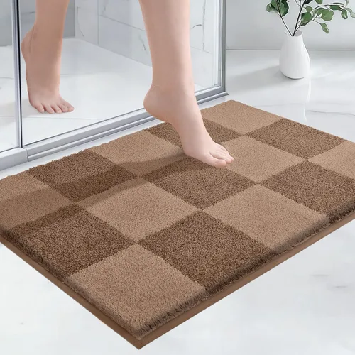 Miniatura 18 de PURRUGS Alfombra de baño antideslizante lavable a máquina 20 x 30 pulgadas, tapete de baño súper absorbente y de secado rápido, alfombra de baño