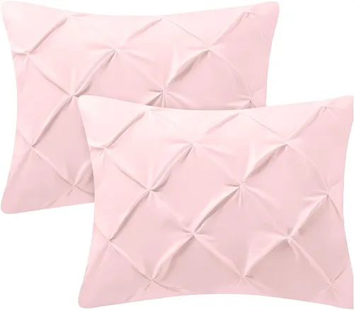 Miniatura 15 de Kotton Culture Juego de 2 fundas de almohada plisadas de 24 x 24 pulgadas, fundas de almohada decorativas, 100% algodón egipcio de 600 hilos, aptas