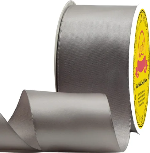 Miniatura 12 de Cinta de satén blanca antigua de doble cara de 1-1/2 pulgadas x 50 yardas, cinta de poliéster para envolver regalos, día de San Valentín, bodas