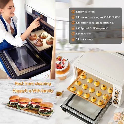 Miniatura 7 de 100 piezas de papel pergamino sin blanquear, forros cuadrados perforados para freidora de aire Cuisinart, Breville, Black and Decker, hornos