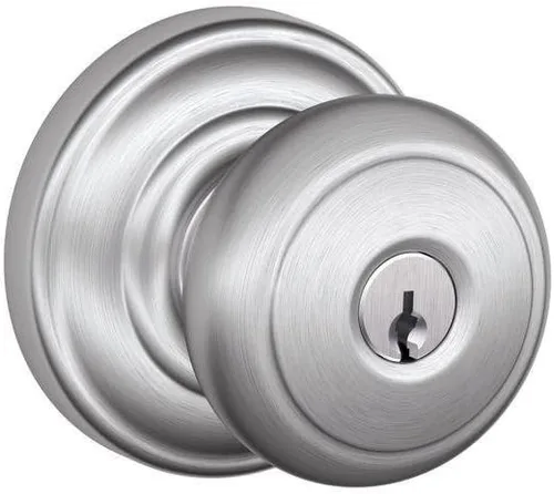 Miniatura 61 de Schlage F10 AND 716 ADD - Pomo Andover con moldura Addison, cerradura de paso para pasillos y armarios, bronce envejecido