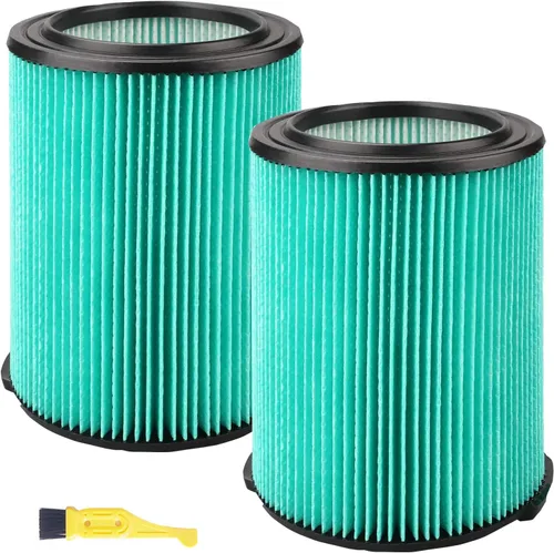Paquete de 2 filtros VF6000 de 5 capas de repuesto para aspiradoras Ridgid en seco y húmedo de 5 a 20 galones, para Ridgid WD5500 WD0671 WD6425