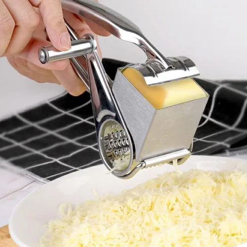 Miniatura 5 de Rallador de queso Rallador de patatas Rotación manual Trituración manual de acero inoxidable Rallador de trituración de patatas Rallador
