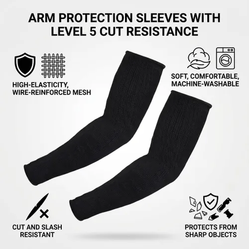 Miniatura 5 de Yosoo un par de mangas de protección resistentes anticortes antiabrasivos para brazos
