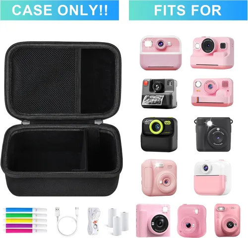 Miniatura 2 de BOVKE Estuche de transporte compatible con MINIBEAR Cámara Digital Instantánea Selfie Video Cámara Videocámara Bolsa de Almacenamiento con Espacio