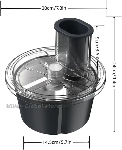 Miniatura 9 de Cortador multifuncional de verduras y queso, cortador grueso y fino, adecuado para Thermomix tm6, pelador de verduras, juego de pared de acero