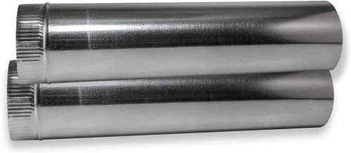 Miniatura 2 de Paquete de 2 tubos redondos de 4 pulgadas y 24 pulgadas de largo Tubo de bloqueo a presión de chapa galvanizada de calibre de 1.06 oz El tubo