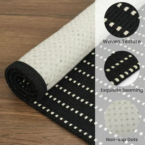 Miniatura 5 de EARTHALL Alfombra pequeña de 2 x 3 pies, lavable para entrada, antideslizante, trenzada, alfombra para puerta interior y exterior, alfombra tejida