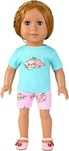 Miniatura 6 de CHILDRENSTAR Pijamas de verano a juego para niñas y muñecas, conjunto de pijamas de manga corta