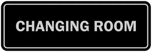 Signs ByLITA Letrero estándar para vestuario (negro/plata) - pequeño