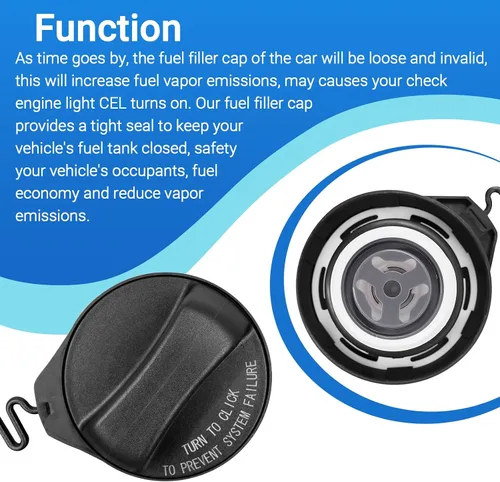 Miniatura 4 de Tapa de llenado de gasolina para tanque de combustible para Volvo S60 Cross Country S80 V60 Cross Country V70 XC60 XC70 XC90 Reemplazar 31392044 313