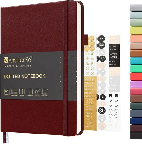 Miniatura 26 de &And Per Se - Cuaderno en blanco, 160 páginas, 5.7 x 8 pulgadas, cuaderno de rayas estrechas con papel grueso para escribir, cuaderno de tapa dura