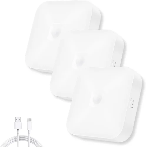 Miniatura 10 de Luz de techo recargable con sensor de movimiento WhitePoplar para interiores con control remoto, luz recargable con sensor de movimiento inalámbrica