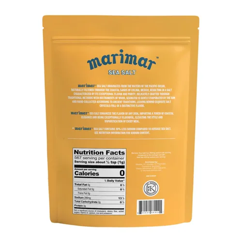 Miniatura 3 de Marimar Sal marina, naturalmente baja en sodio, grano grueso, Kosher, 20 onzas (paquete de 2)