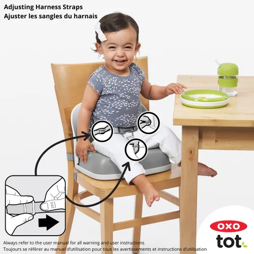 Miniatura 6 de Asiento elevador con correas para niños de Oxo Tot , Gris