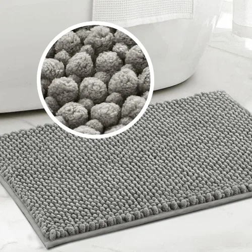 Miniatura 37 de Turquoize Alfombras de baño de felpilla antideslizante para baño, 17 x 24 pulgadas, extra suaves y absorbentes, lavables a máquina, perfectas