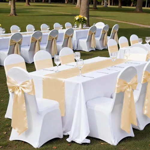 Miniatura 158 de mds - Lote de 10 lazos de satén para sillas de boda y eventos, para decoración de fiestas, 30 colores, Satin, 10 Verde oliva