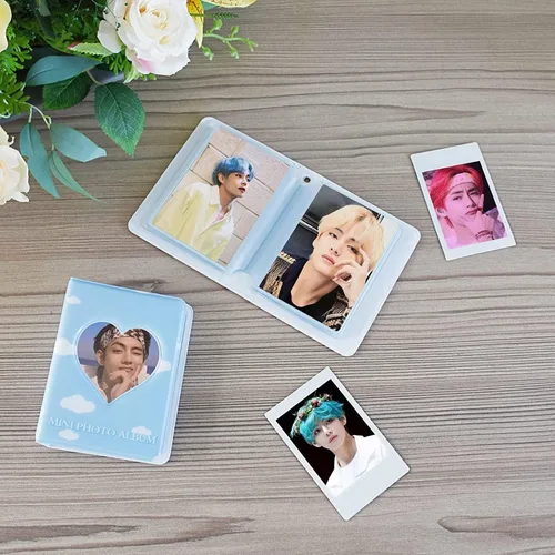 Miniatura 6 de Mini álbum de fotos de 3 pulgadas para cámara Fujifilm Instax, carpeta de tarjetas fotográficas Kpop, libro con soporte para tarjetas de visita, 40