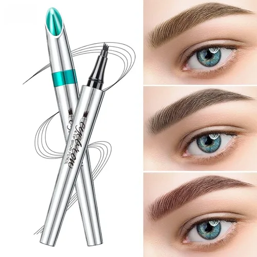 Miniatura 5 de Lápiz microblading para cejas, maquillaje de ojos, micro 4 puntos para levantar y arrebatar cejas de larga duración, impermeable, cabello natural 01