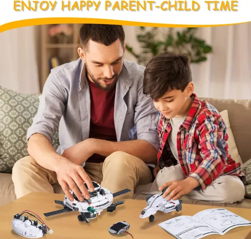 Miniatura 5 de AESGOGO Proyectos STEM para niños de 8 a 12 años, juguetes de robot solar 6 en 1, kits de ciencia de construcción espacial DIY educativos, regalos