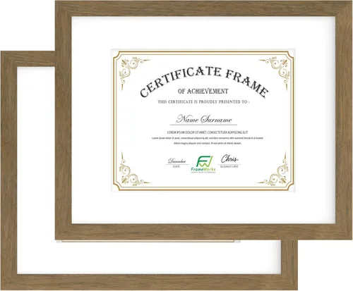 Miniatura 20 de FrameWorks - Paquete de 2 - Marcos clásicos de madera para documentos y diplomas de 8.5 x 11 pulgadas con vidrio templado - Negro