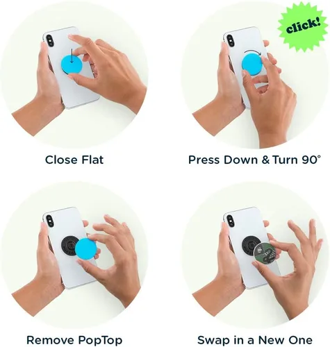 Miniatura 7 de PopSockets PopGrip - Soporte y agarre extensible con una parte superior intercambiable para teléfonos inteligentes y tabletas - Esmalte Slytherin