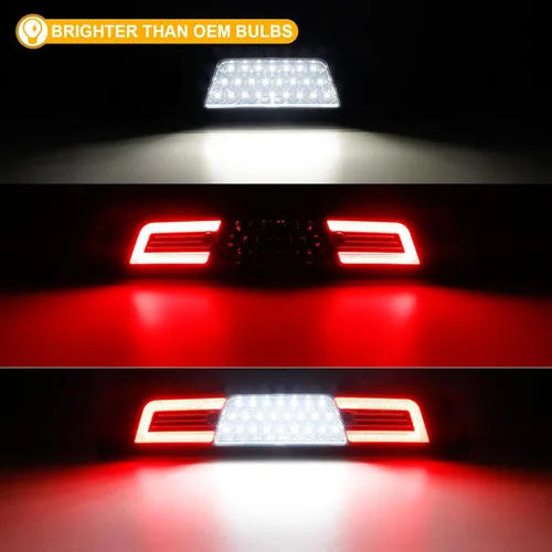 Miniatura 4 de Luz de freno trasera LED ahumada para RAM 1500 de 2019 2020 2021 2022 2023 2024 (No para modelo clásico) sin cámara para camioneta pickup, luz