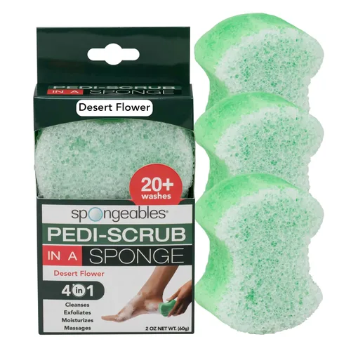 Miniatura 37 de Spongeables Pedi Scrub Foot Exfoliating 20+ Wash Sponge