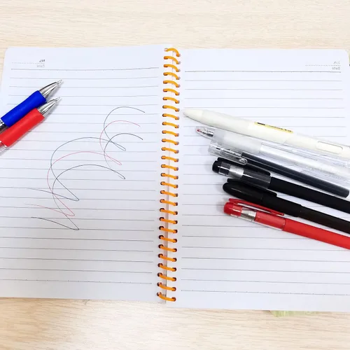 Miniatura 5 de PATIKIL Bolígrafos de gel rojos, 50 varillas transparentes de punta fina con agarre suave rojo, bola de rodillo de 0.020 in, bolígrafos de tinta