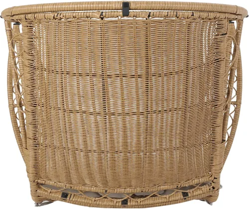 Miniatura 8 de GDFStudio Joanna - Silla de mimbre para exteriores con cojín, color marrón claro y beige